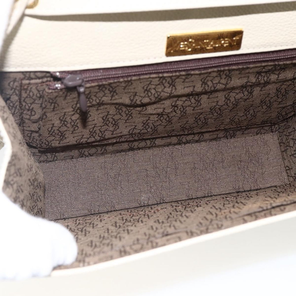 Saint Laurent Vintage Shoulder Bag Leather Ecru Leather Shoulder Bag Bag (Pre-Owned)