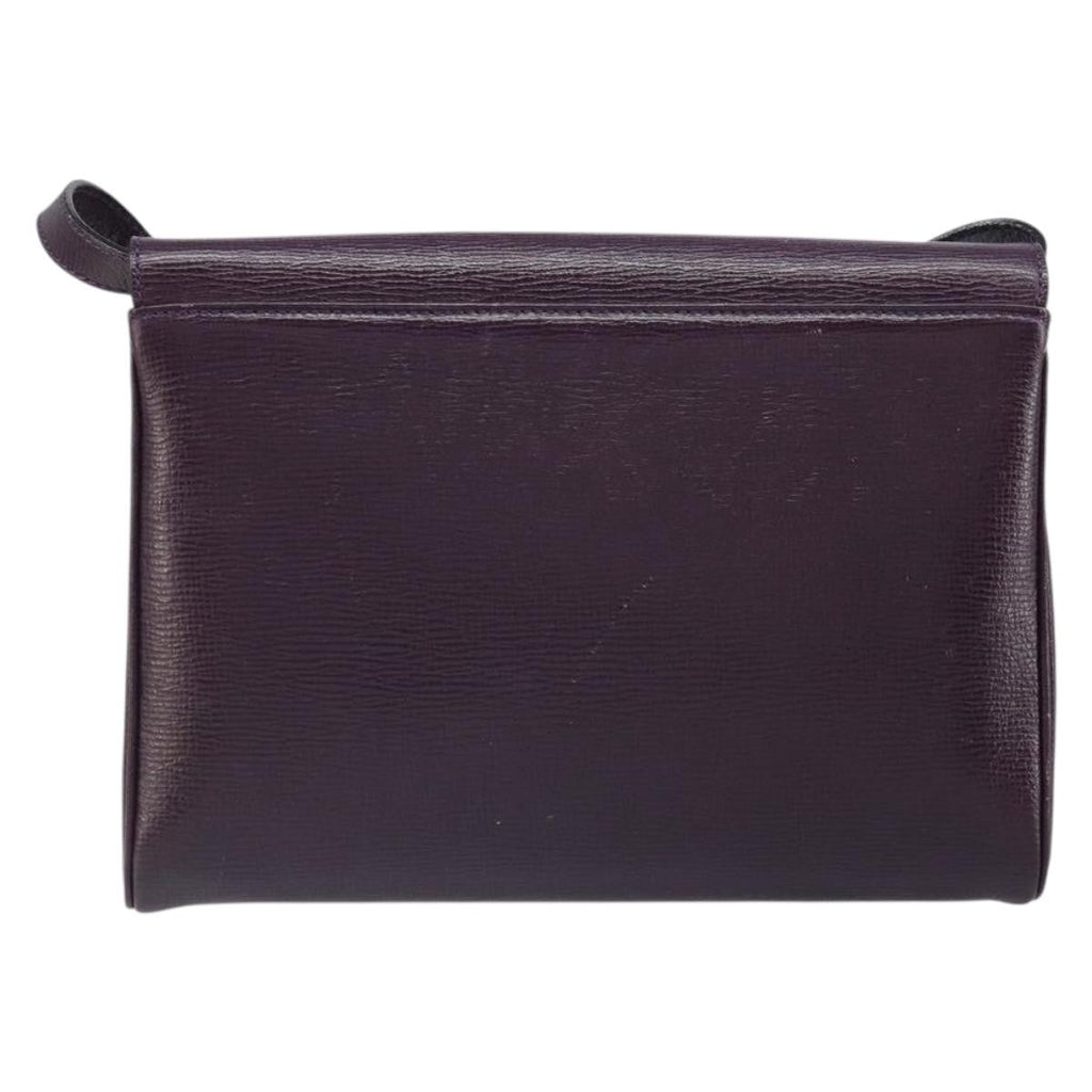 Celine Circle Logo Shoulder Bag Leather Purple Leather Shoulder Bag Bag