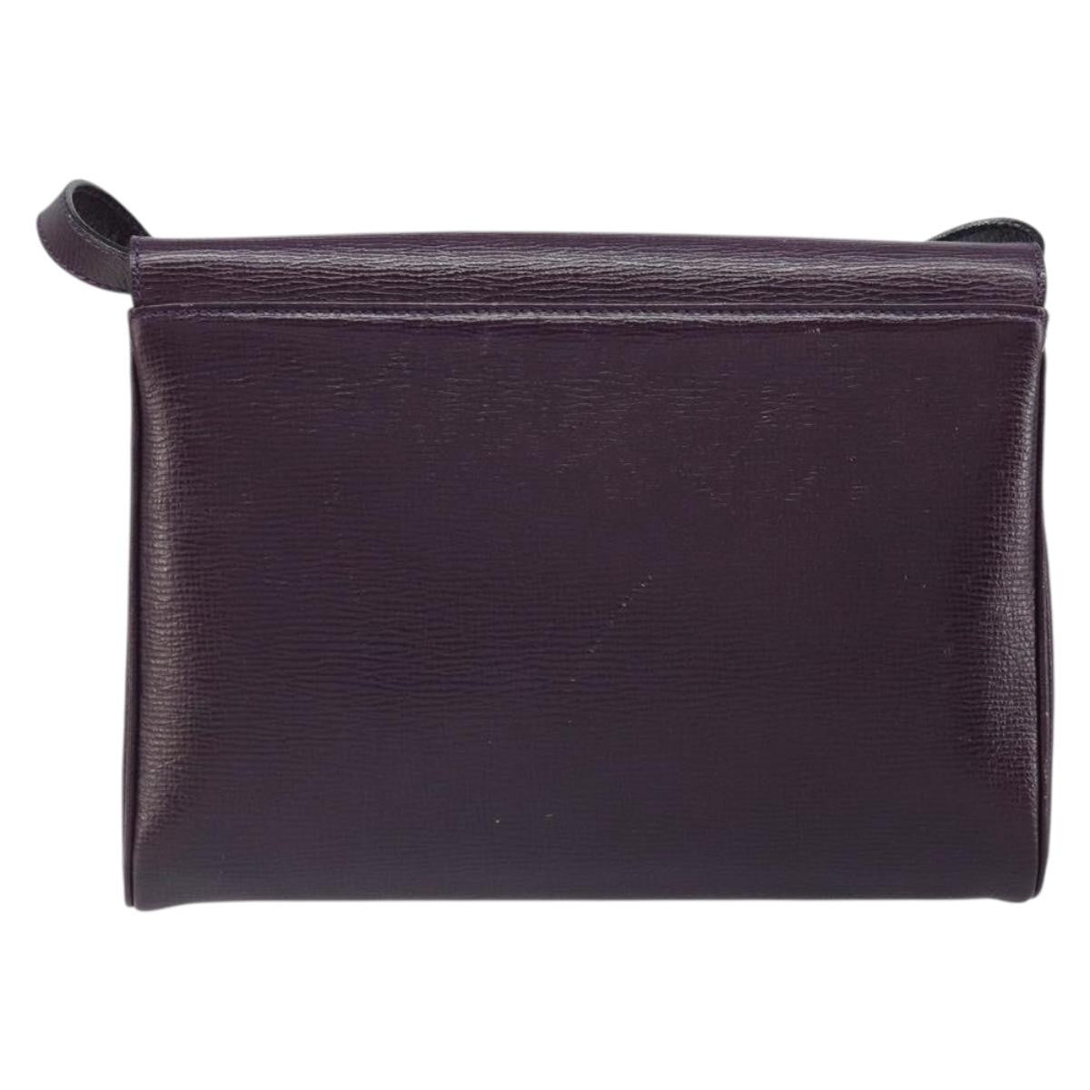 Celine Circle Logo Shoulder Bag Leather Purple Leather Shoulder Bag Bag