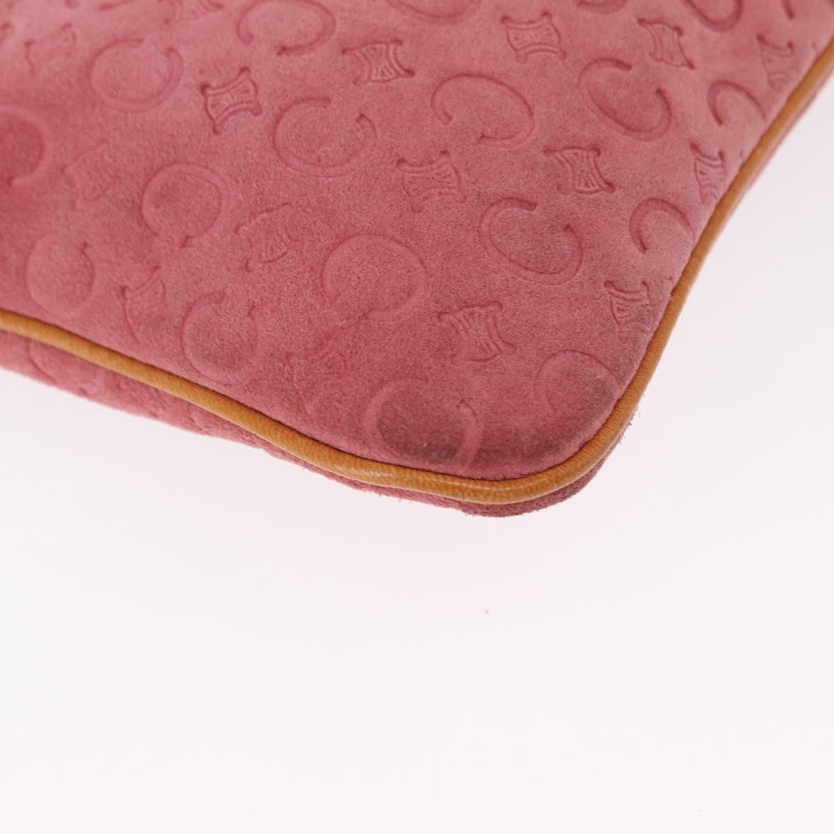 Celine C Macadam Shoulder Bag Suede Pink Suede Shoulder Bag Bag