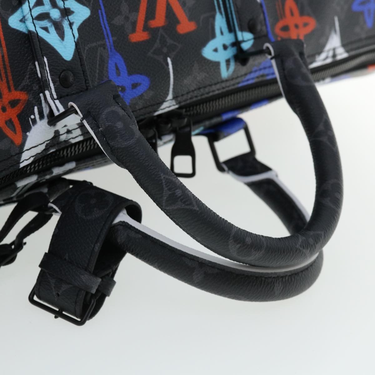 Louis Vuitton Keepall Bandouliere Bag Graffiti Monogram Eclipse Canvas Multicolour Canvas Bag