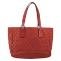 Gucci Vintage Open Tote Gg Canvas Red Canvas Tote Bag Bag (Pre-Owned)