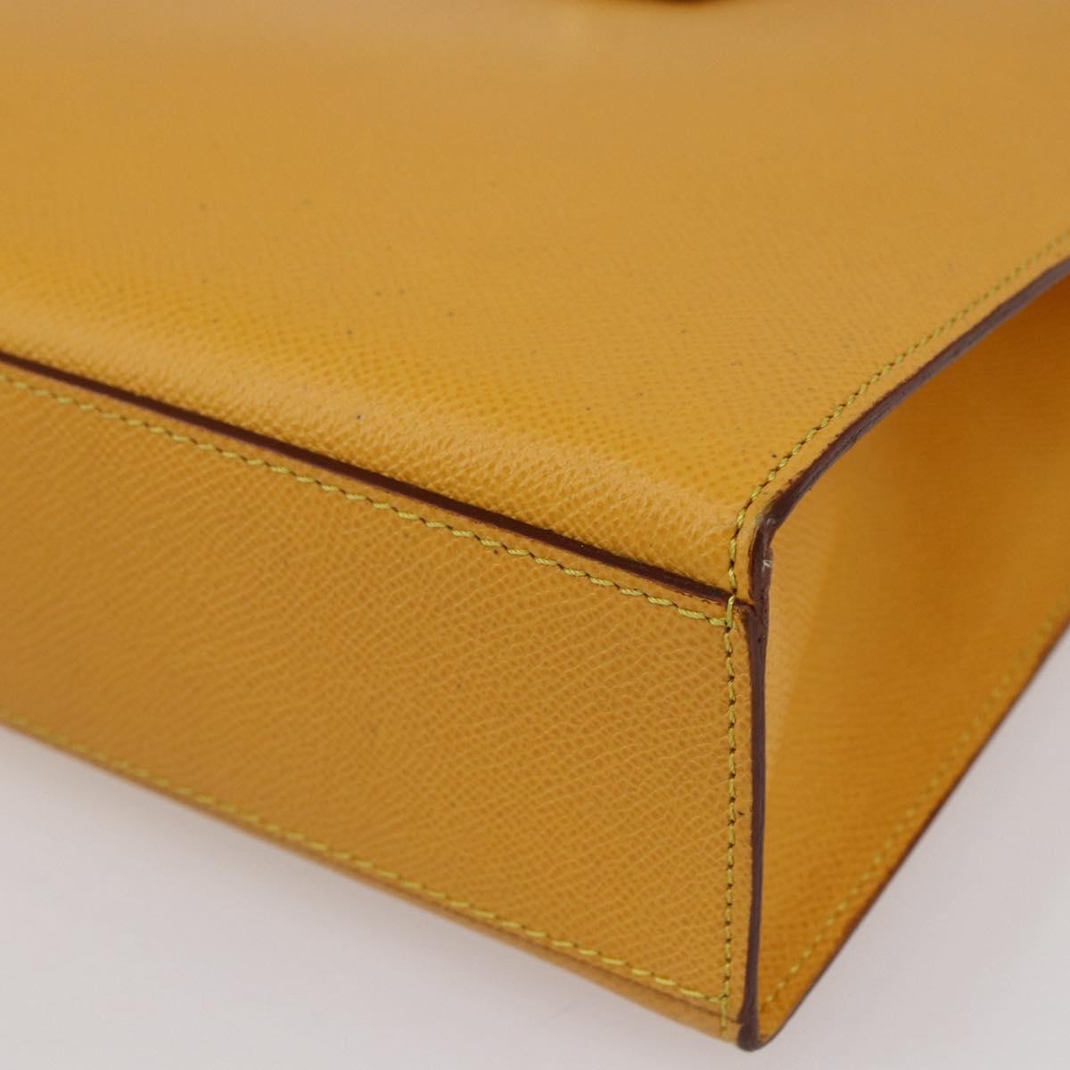 Celine Vintage Shoulder Bag Leather Yellow Leather Shoulder Bag Bag