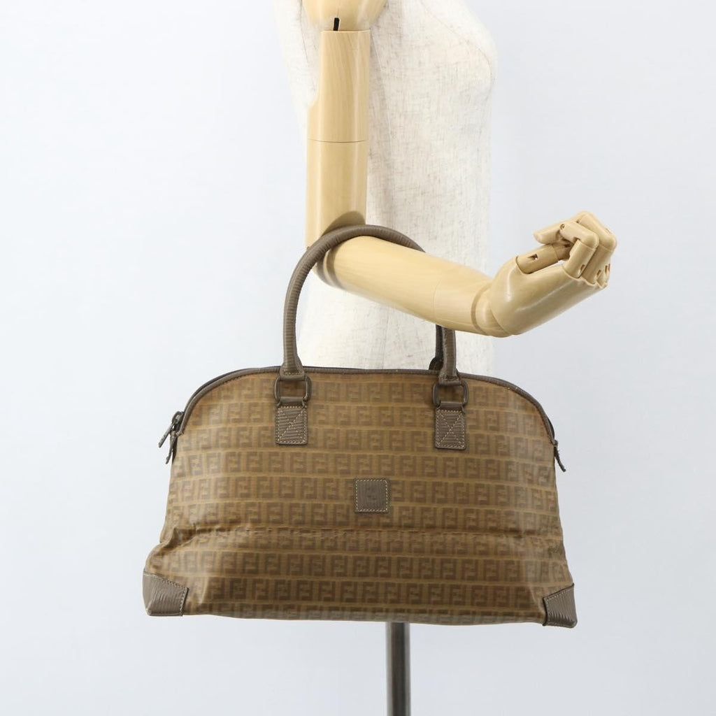 Fendi Zucchino Canvas Brown Canvas Handbag