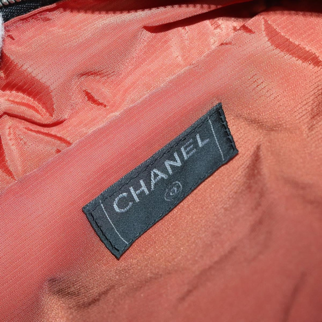 Chanel Travel Line Boston Bag Printed Nylon Black Nylon Travel Bag Bag