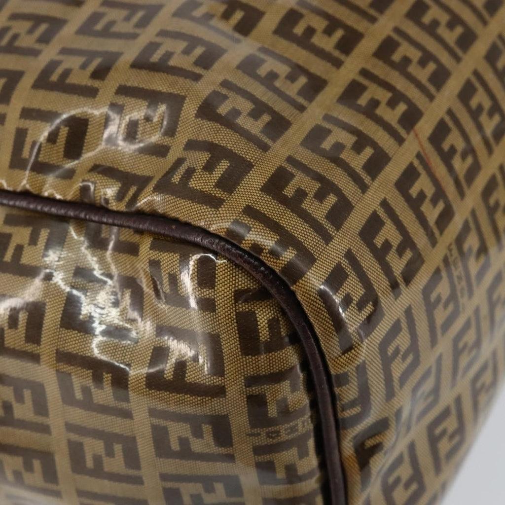 Fendi Zip Tote Canvas Beige Canvas Tote Bag Bag