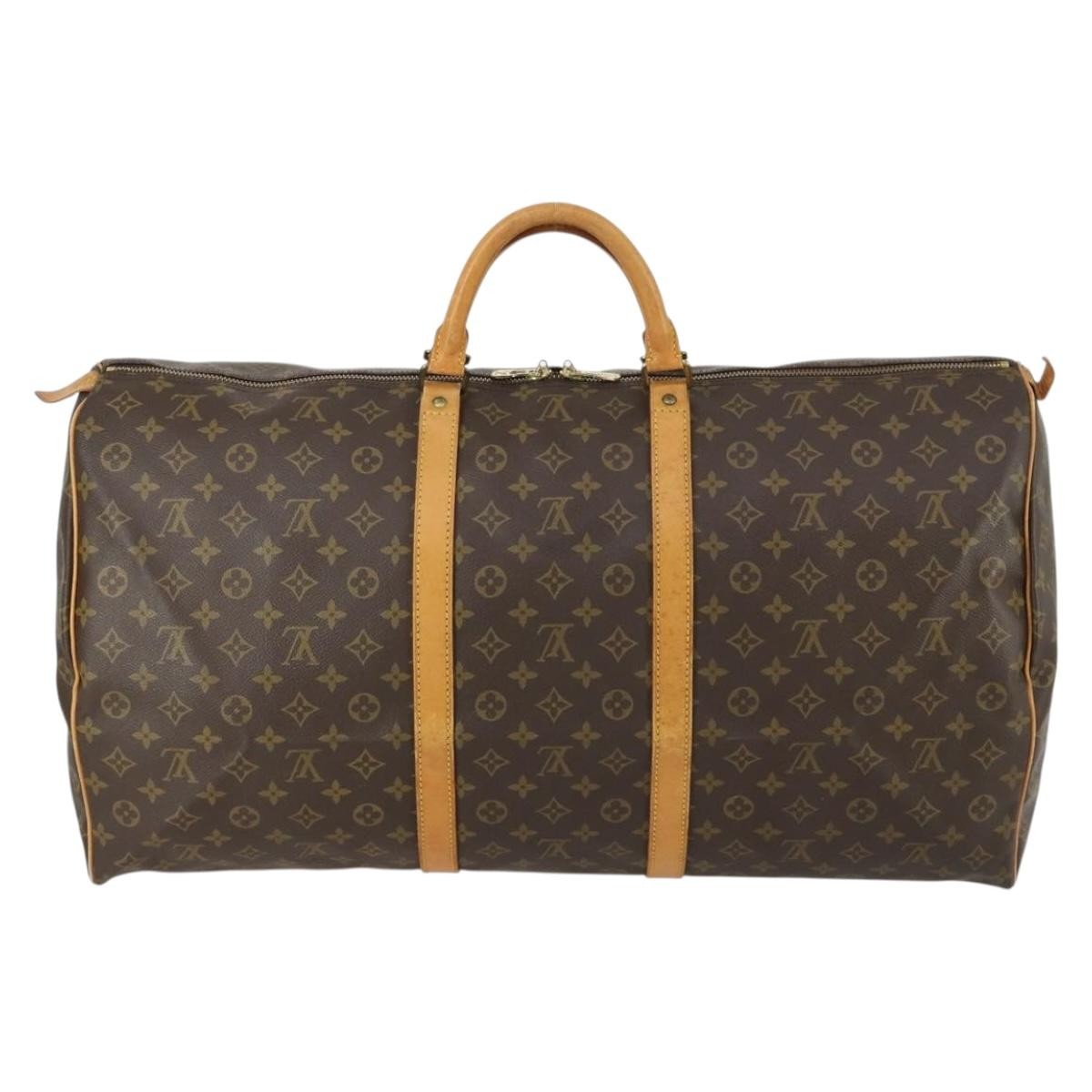 Louis Vuitton Keepall Bag Monogram Canvas Brown Canvas Travel Bag