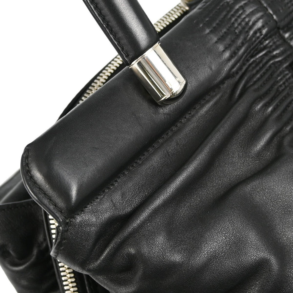 Christian Dior Karenina Tote Lambskin Black Leather Tote Bag Bag (Pre-Owned)