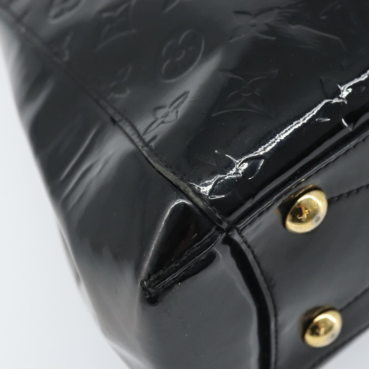Louis Vuitton Montaigne Handbag Monogram Vernis Black Patent_Leather Handbag