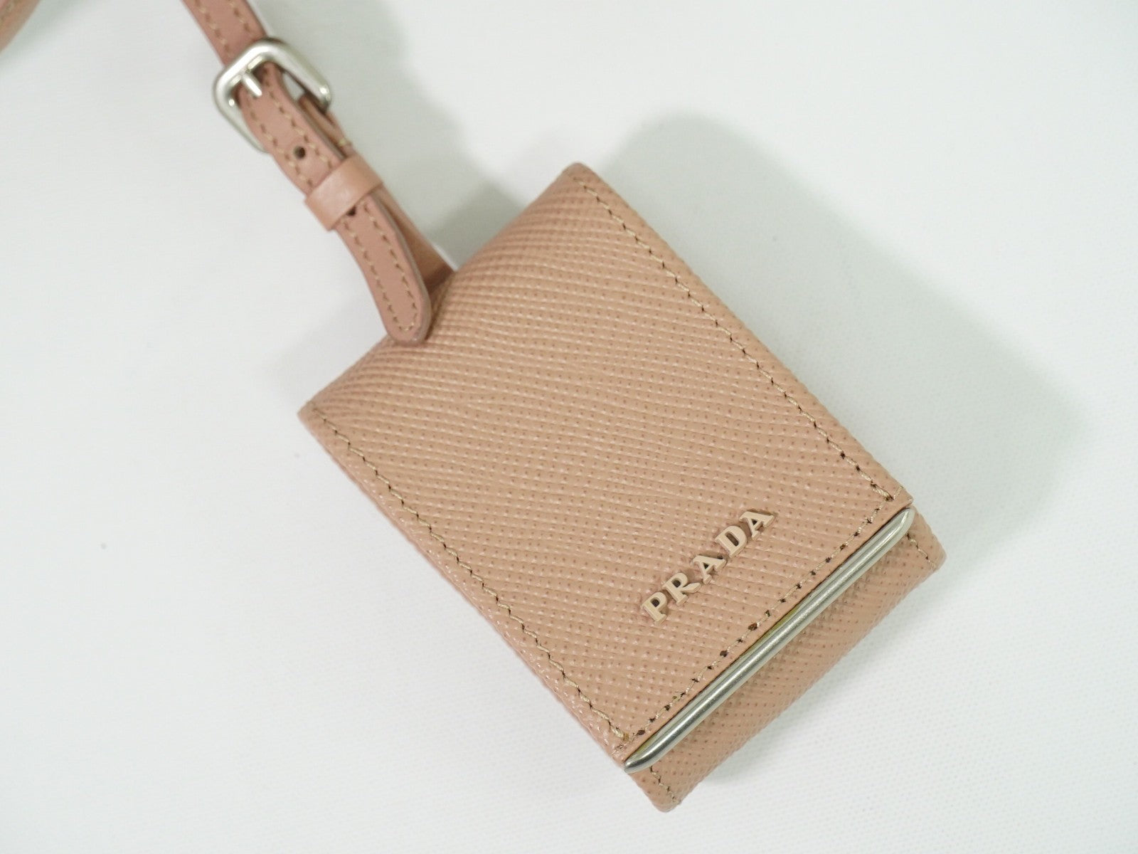 Prada Panier Bucket Bag Saffiano Leather Beige Leather Bag