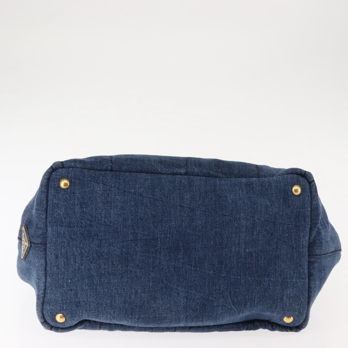 Prada Canapa Convertible Tote Denim Blue Denim_Jeans Bag