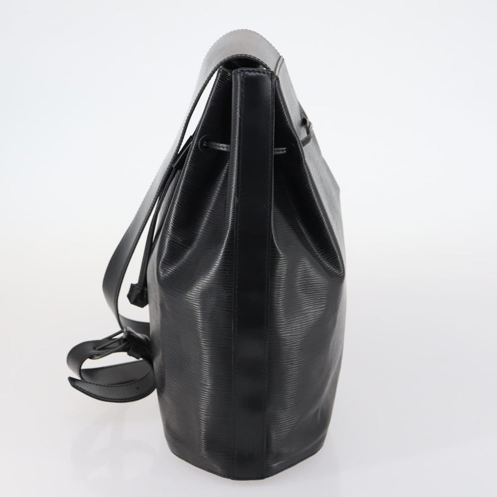 Louis Vuitton Sac A Dos Drawstring Backpack Epi Leather Black Leather Bag