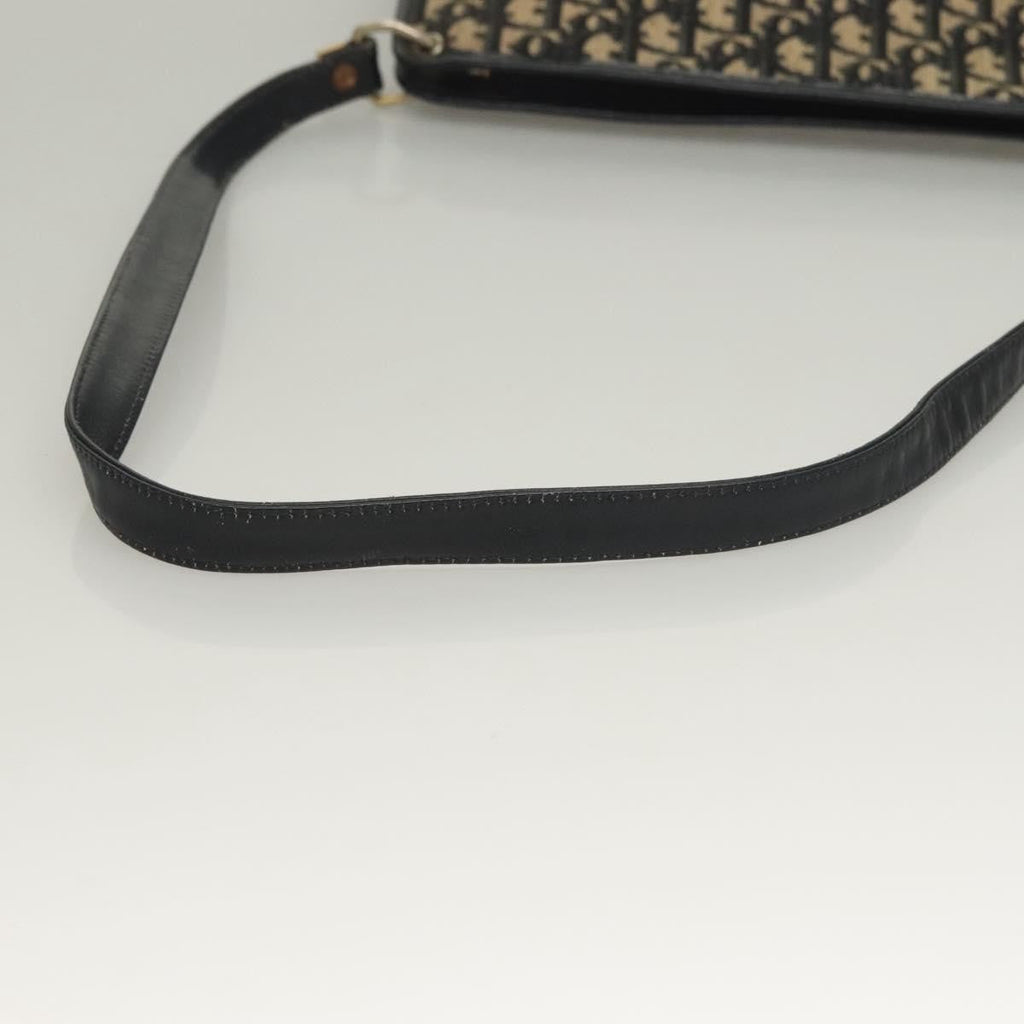 Christian Dior Vintage Trotter Shoulder Bag Canvas Navy Canvas Shoulder Bag Bag (Pre-Owned)