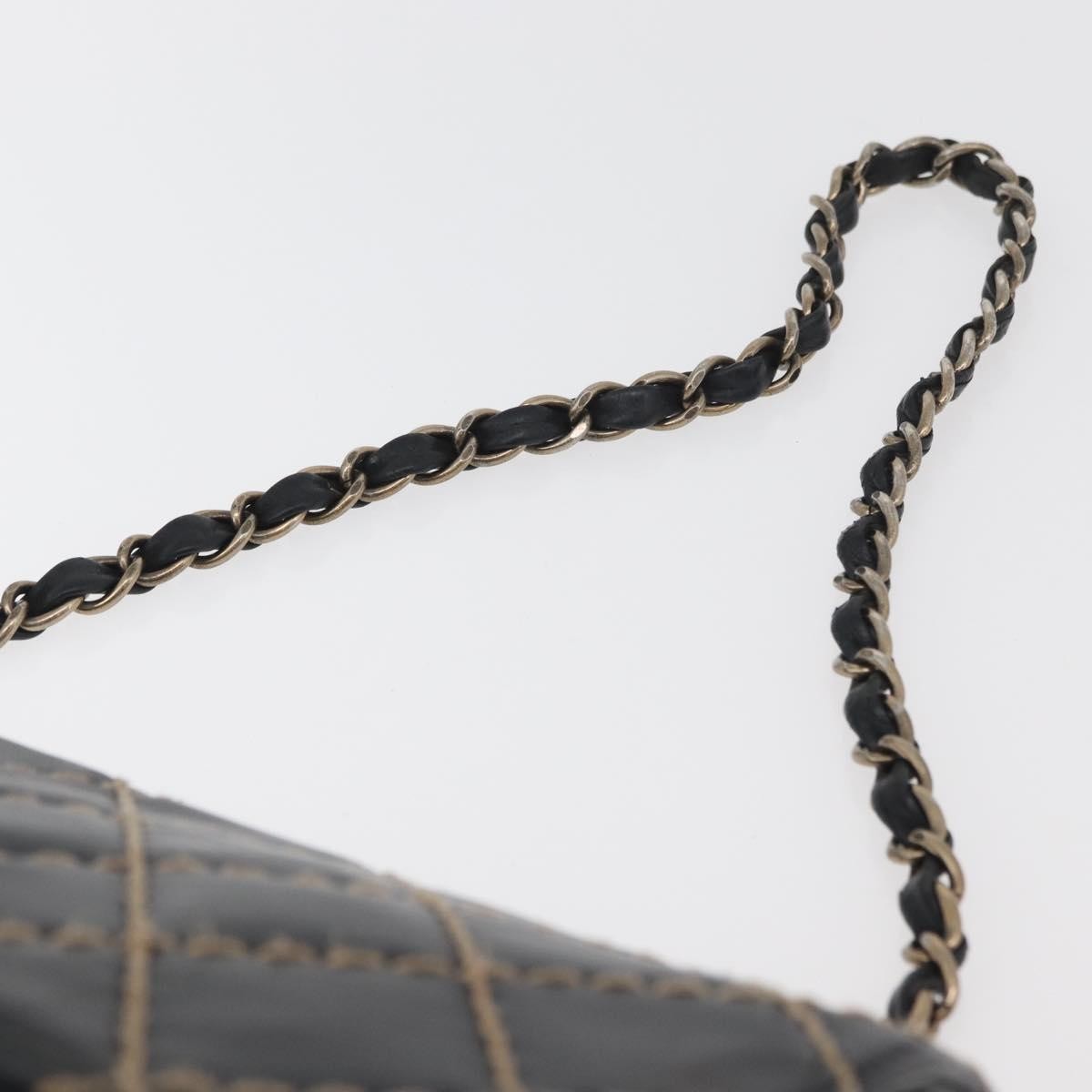 Chanel Chanel Matelassé Cuir Noir Black Leather Black Leather Handbag