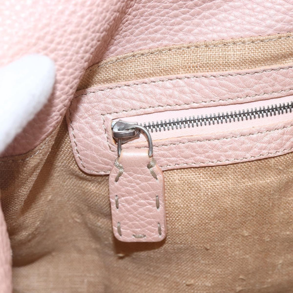 Fendi Selleria Tote Leather Pink Leather Tote Bag Bag