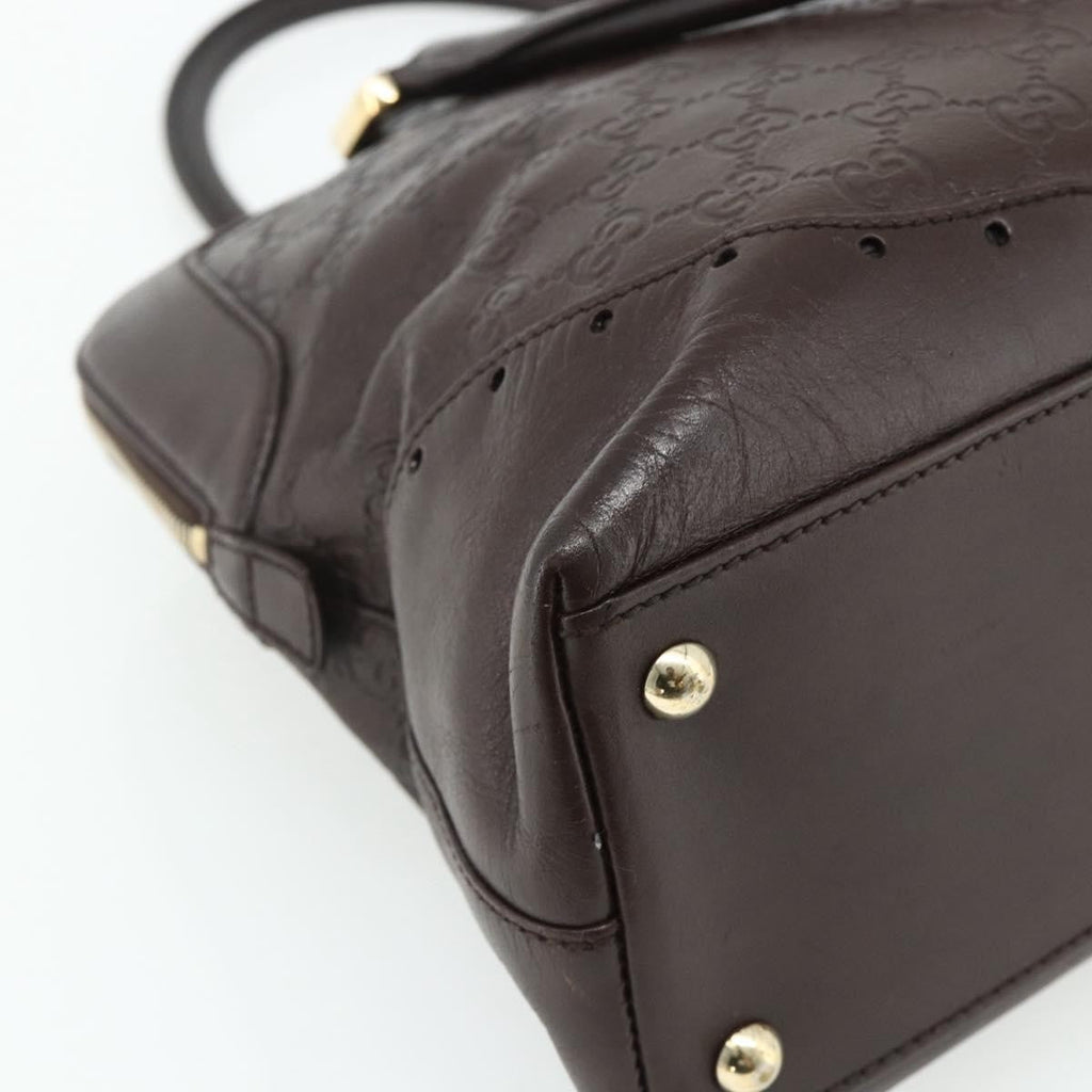 Gucci Guccissima Shoulder Bag Brown Canvas Handbag (Pre-Owned)