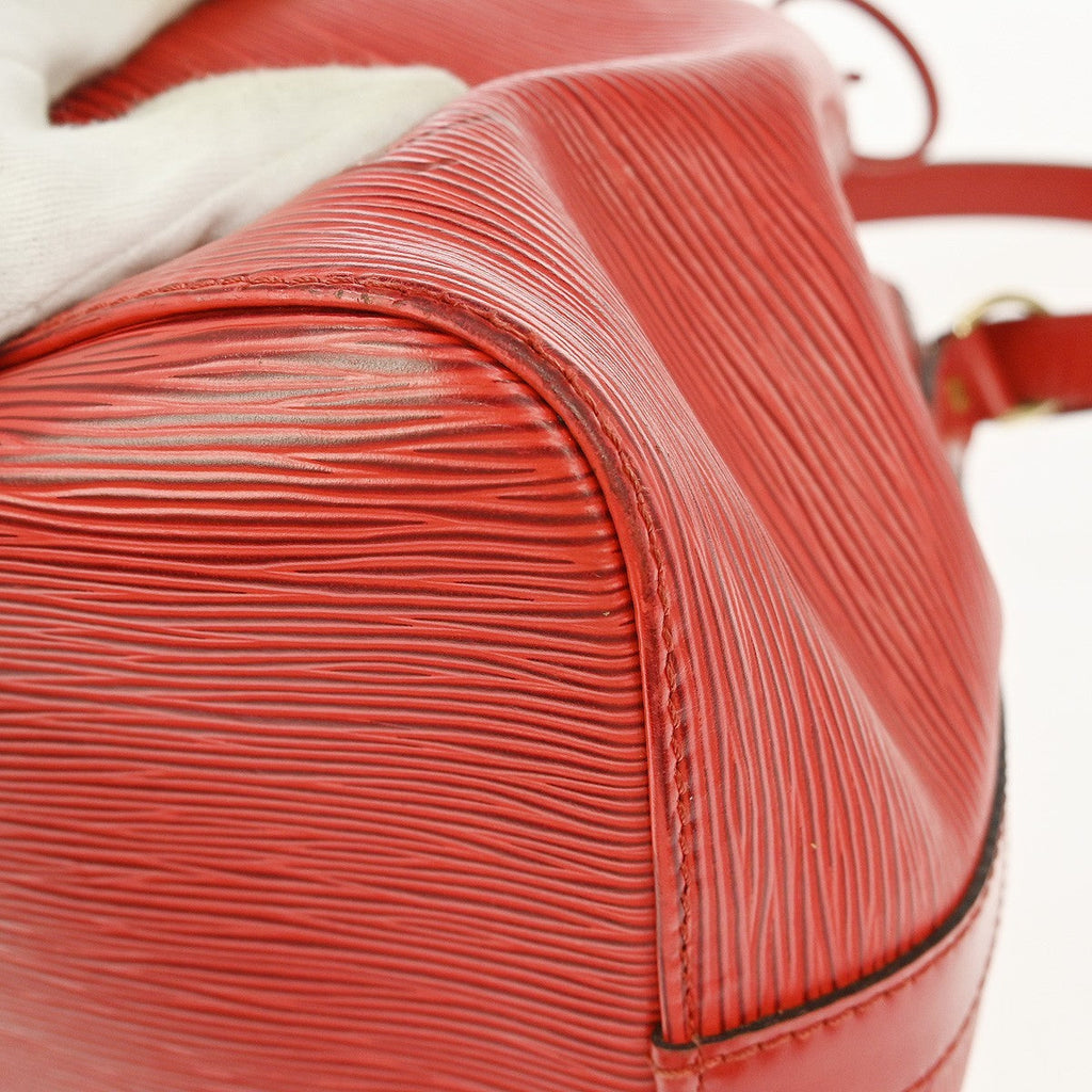 Louis Vuitton Petit Noe Handbag Epi Leather Red Leather Shoulder Bag