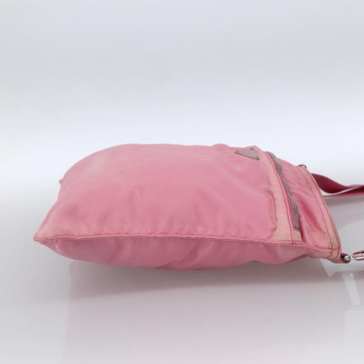 Prada Front Pocket Messenger Bag Tessuto Pink Nylon Shoulder Bag Bag