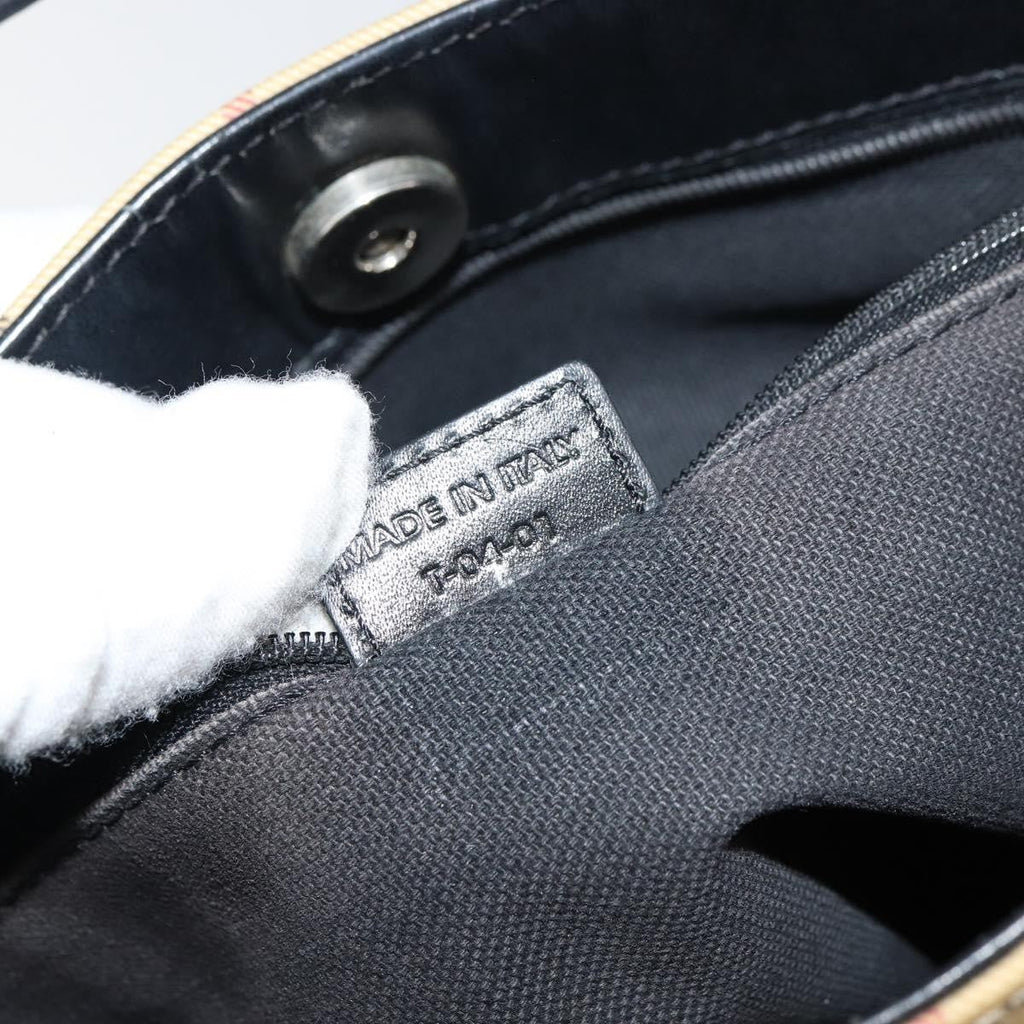 Burberry Nova Check Tote Canvas Check Pattern Beige Canvas Tote Bag