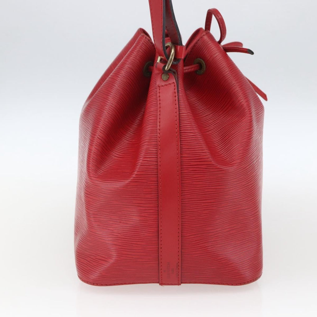 Louis Vuitton Petit Noe Handbag Epi Leather Red Leather Shoulder Bag