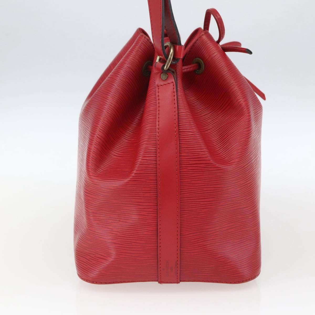 Louis Vuitton Petit Noe Handbag Epi Leather Red Leather Shoulder Bag
