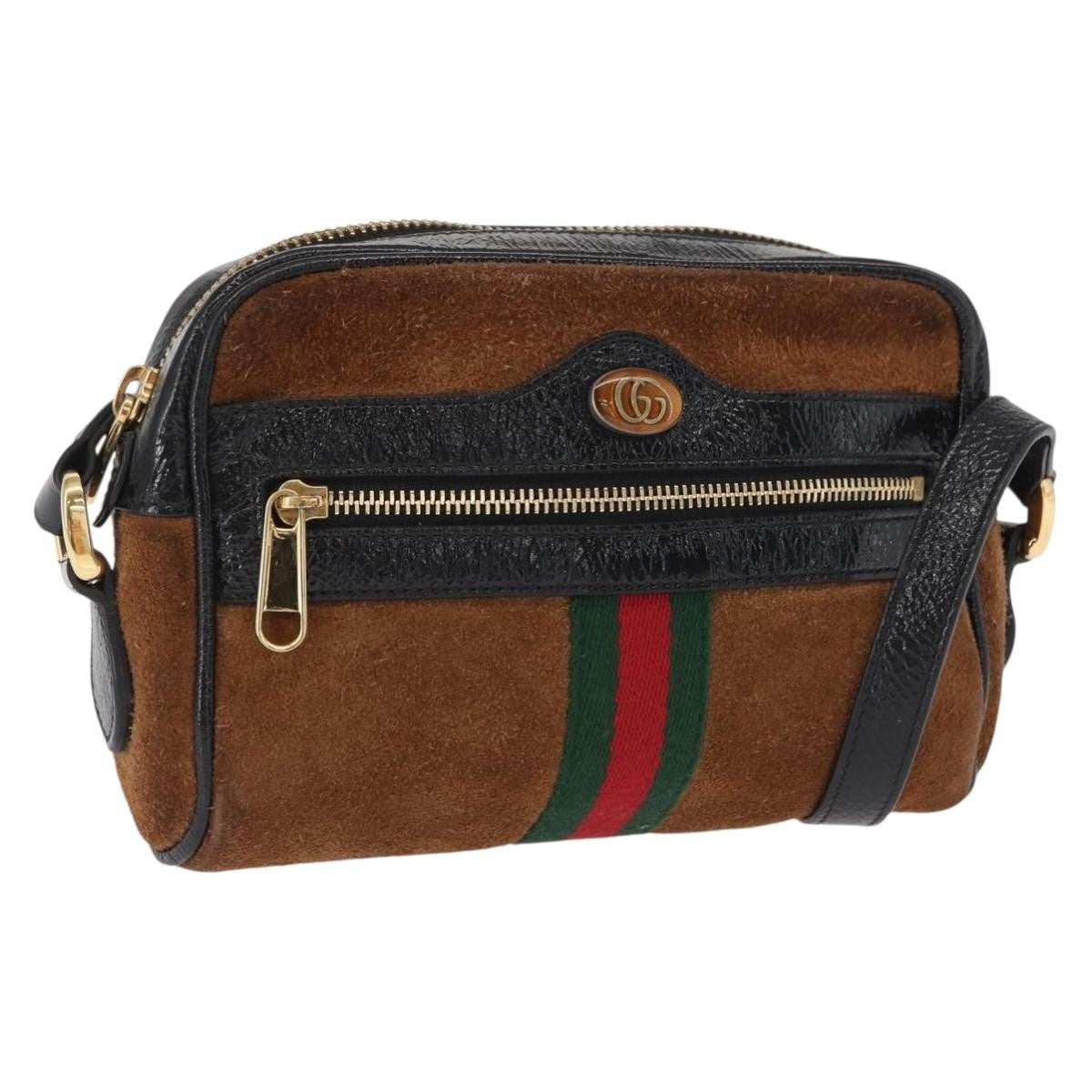 Gucci Ophidia Shoulder Bag Suede Brown Suede Shoulder Bag Bag (Pre-Owned)