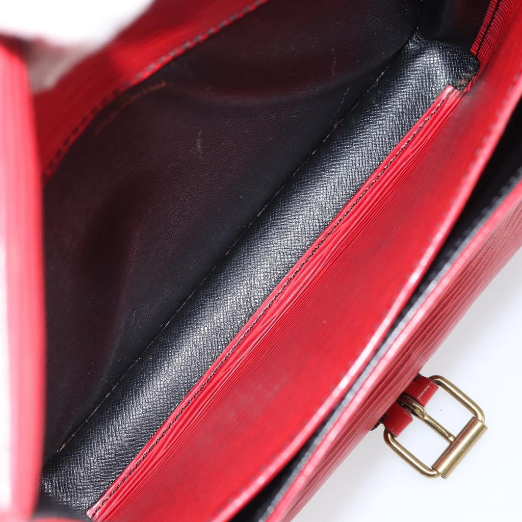 Louis Vuitton Cartouchiere Handbag Epi Leather Red Leather Shoulder Bag