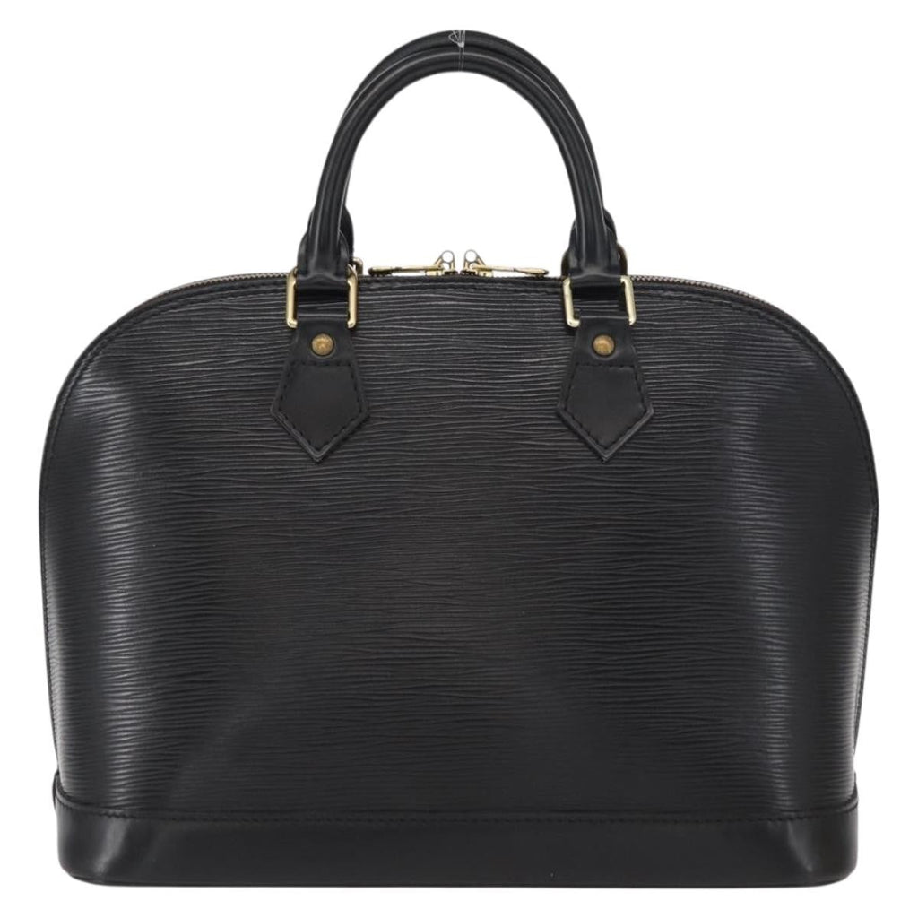 Louis Vuitton Alma Handbag Epi Leather Black Leather Handbag