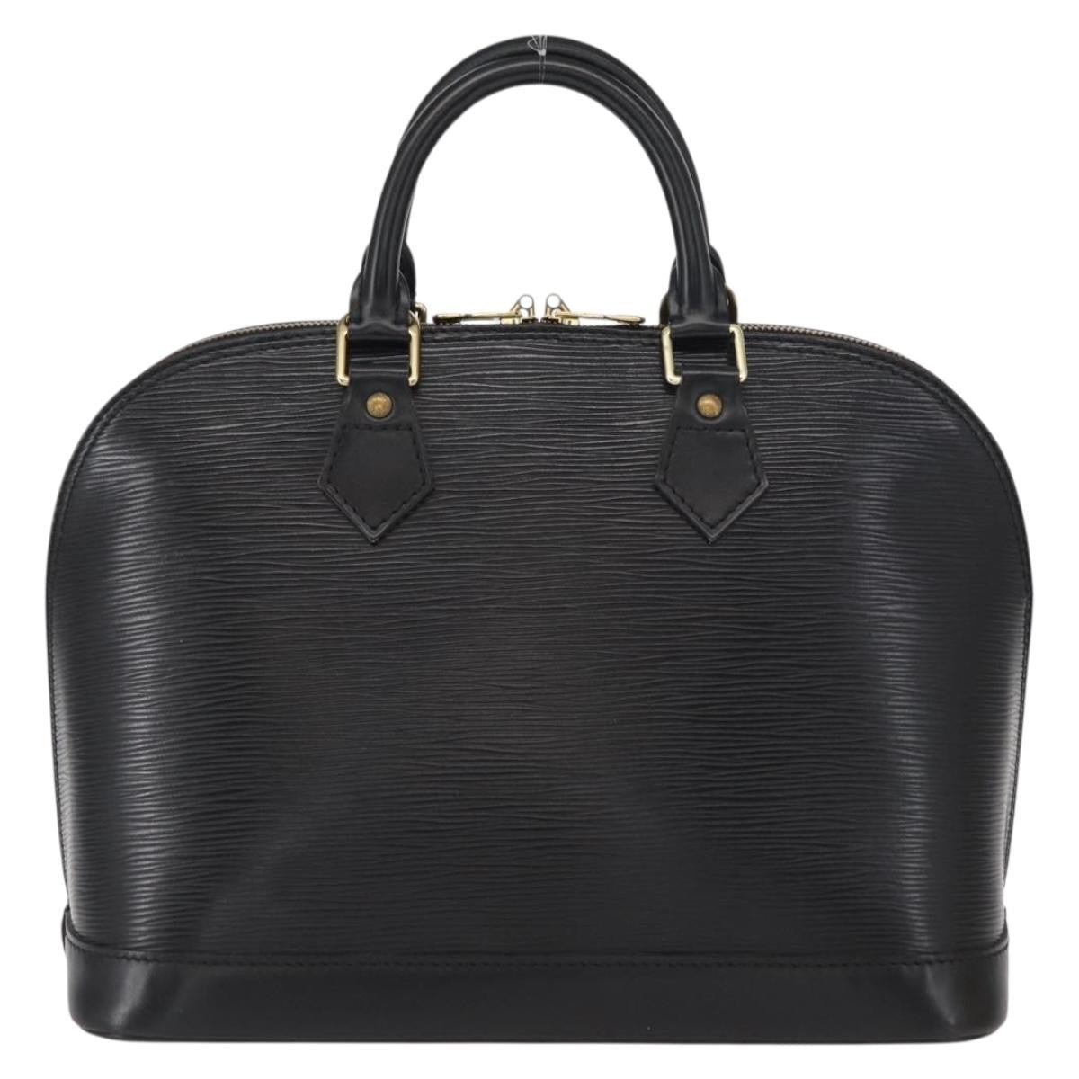 Louis Vuitton Alma Handbag Epi Leather Black Leather Handbag
