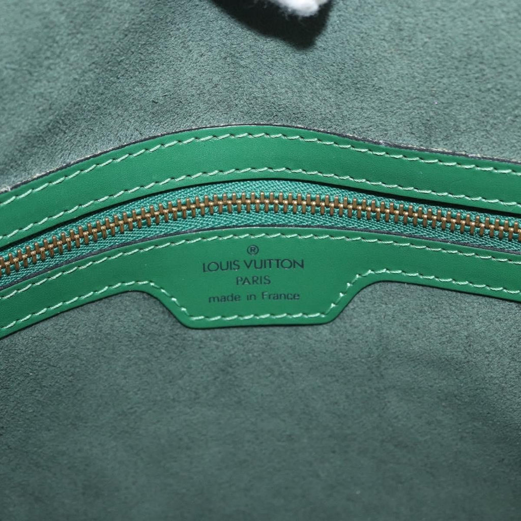 Louis Vuitton Lussac Handbag Epi Leather Green Leather Shoulder Bag