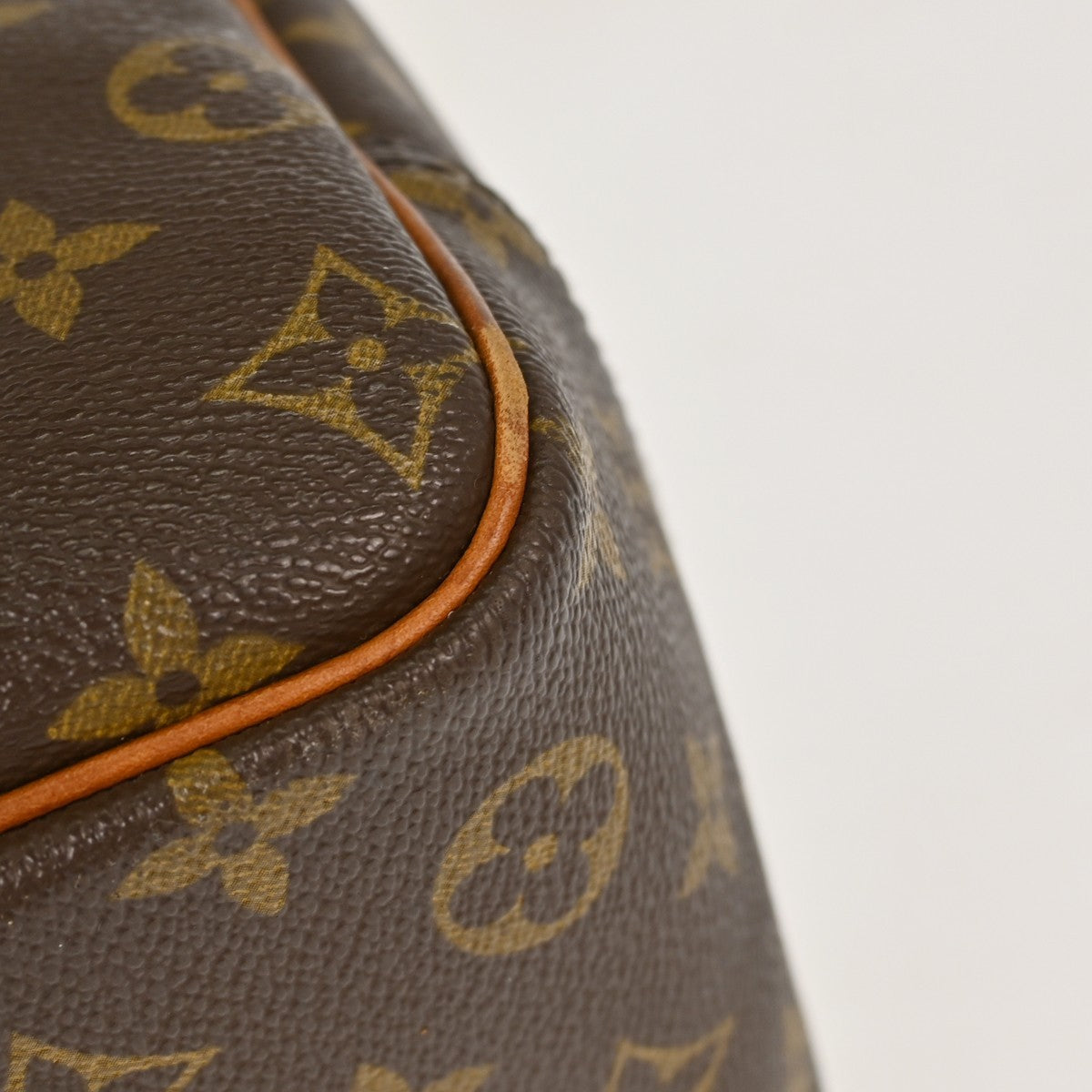 Louis Vuitton Deauville Handbag Monogram Canvas Brown Canvas Handbag