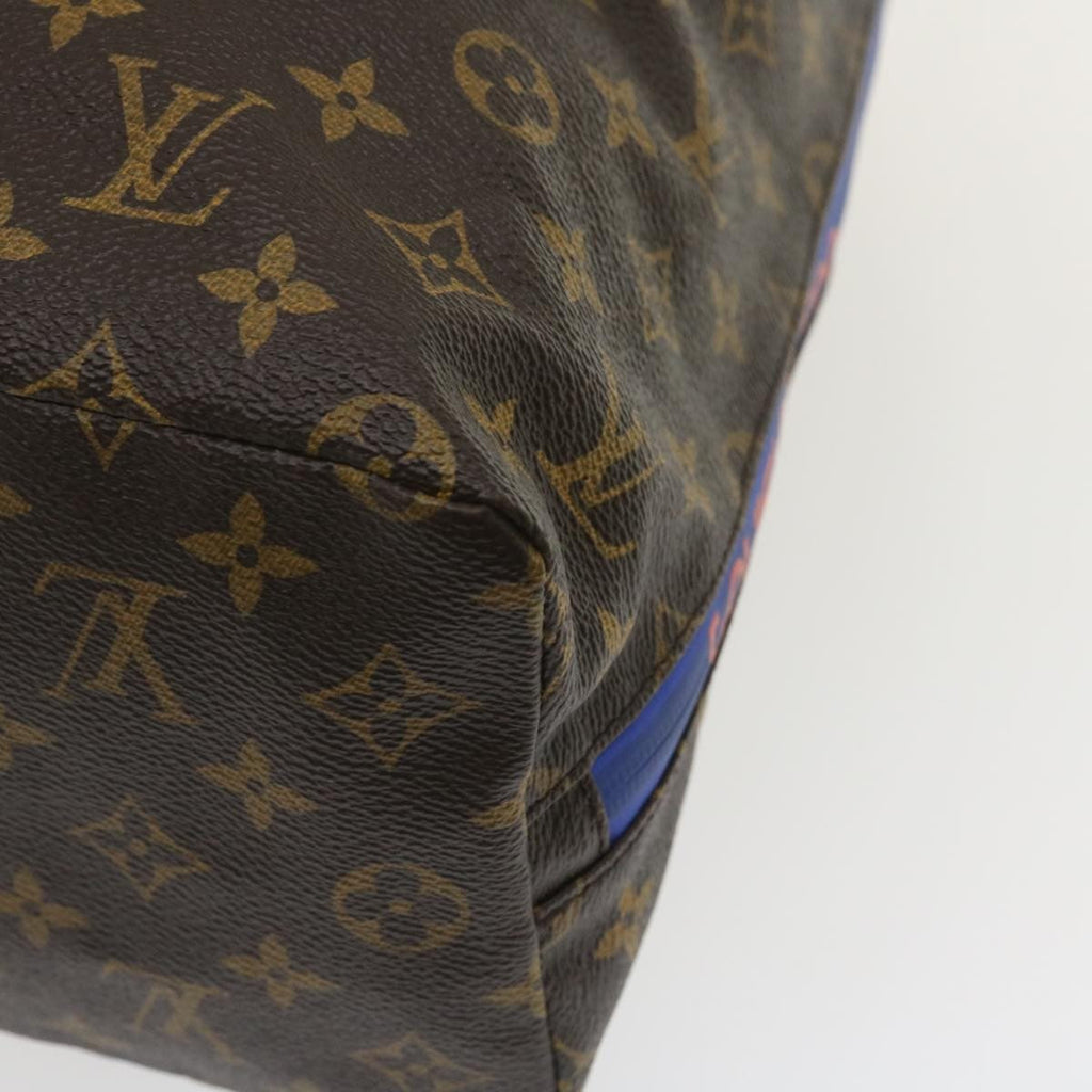 Louis Vuitton Cabas Light Drawstring Bag Monogram Split Canvas Brown Canvas Tote Bag