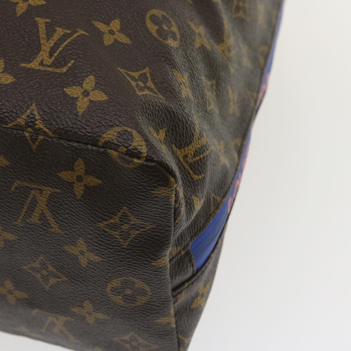 Louis Vuitton Cabas Light Drawstring Bag Monogram Split Canvas Brown Canvas Tote Bag