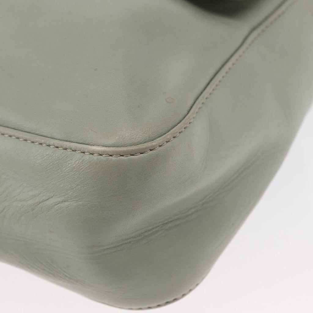 Celine Circle Logo Leather Green Leather Shoulder Bag Bag
