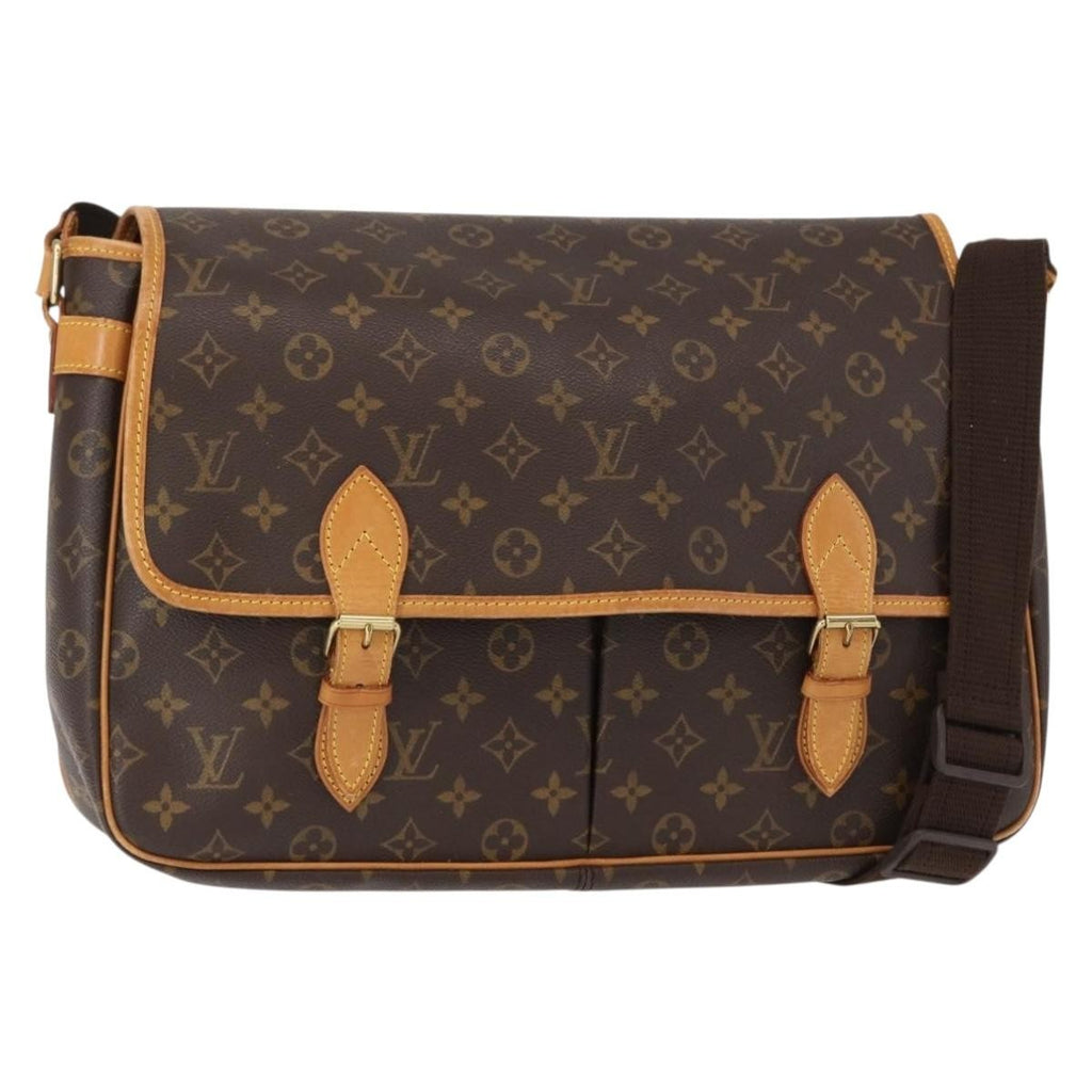 Louis Vuitton Sac Gibeciere Messenger Bag Monogram Canvas Brown Canvas Shoulder Bag
