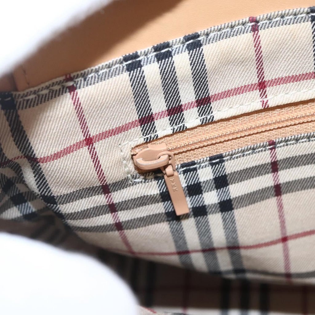 Burberry Vintage Handbag Leather Beige Leather Handbag