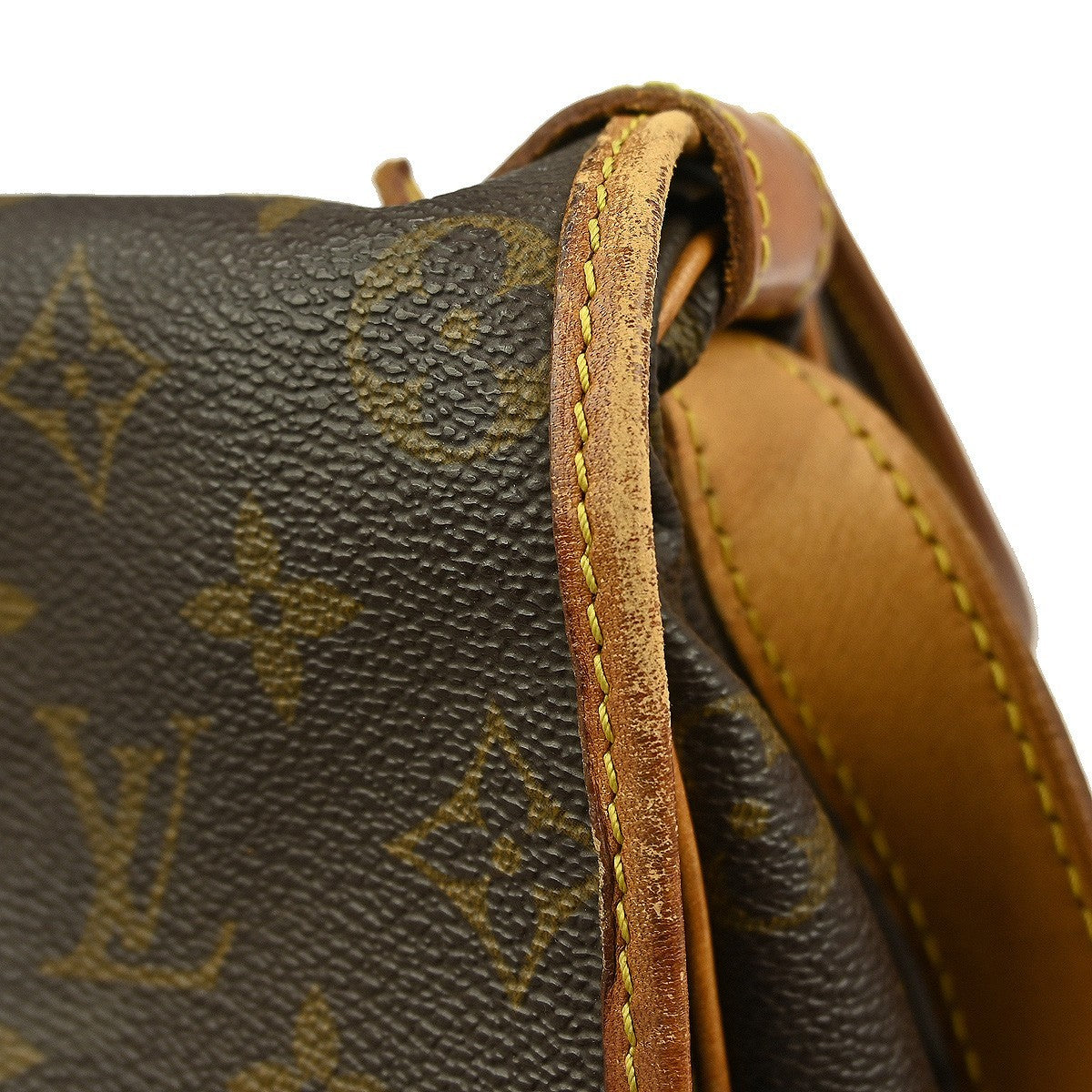 Louis Vuitton Saumur Handbag Monogram Canvas Brown Canvas Shoulder Bag
