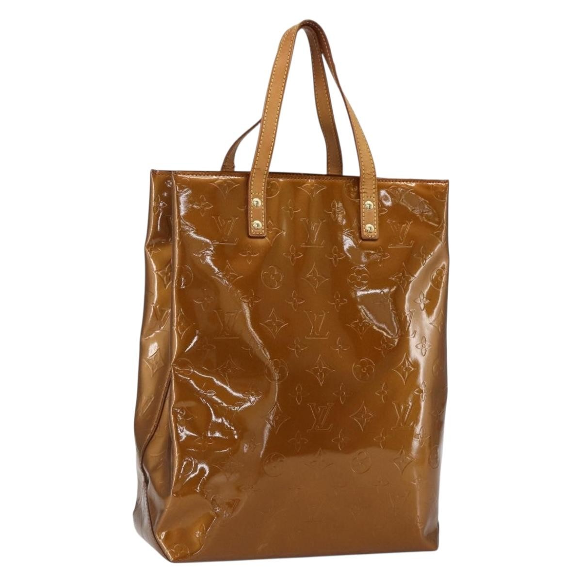 Louis Vuitton Reade Handbag Monogram Vernis Brown Patent_Leather Tote Bag