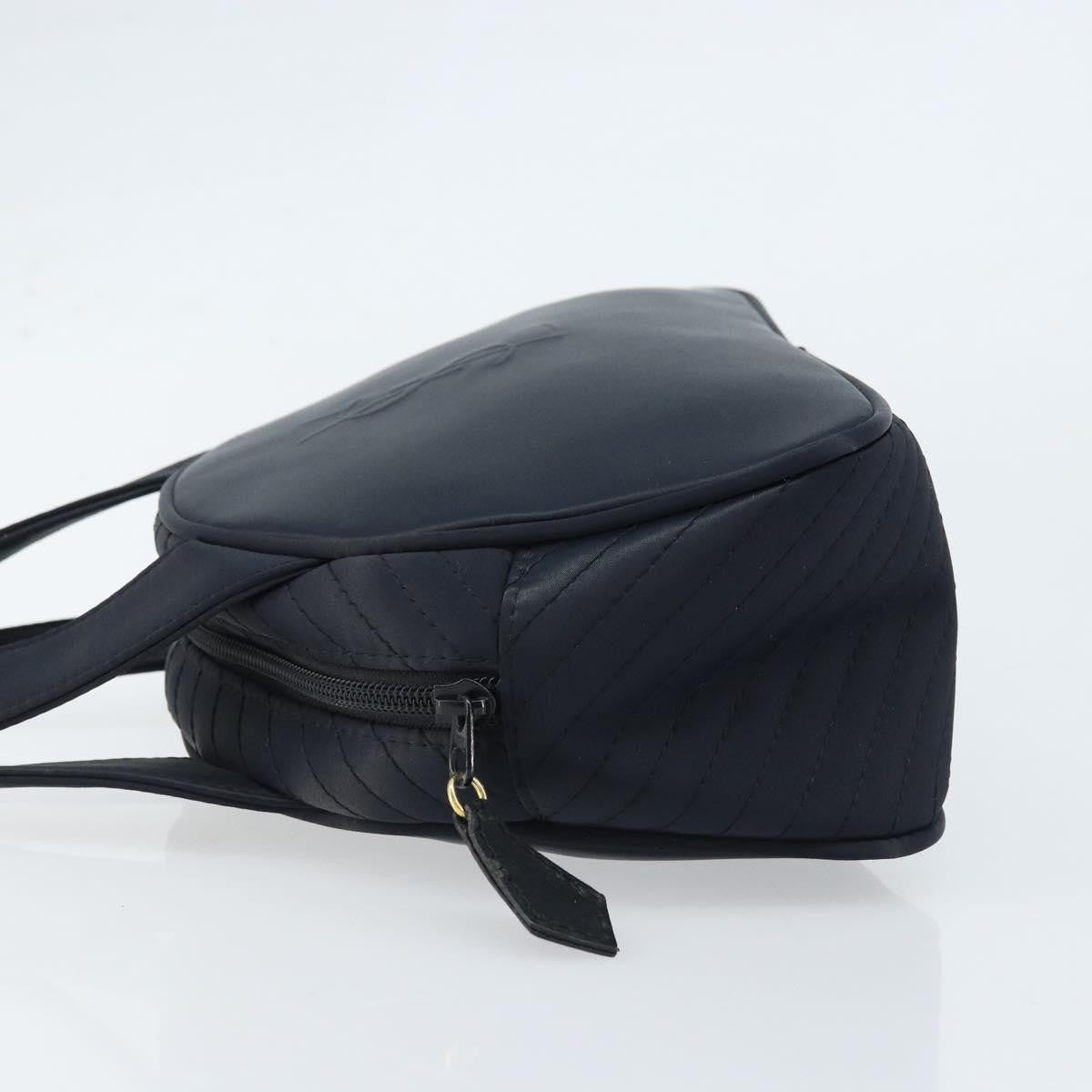 Saint Laurent Vintage Handbag Nylon Black Nylon Handbag (Pre-Owned)