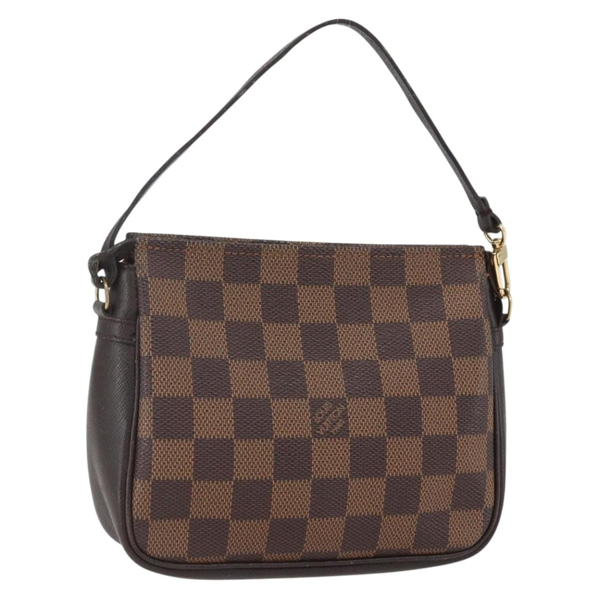 Louis Vuitton Trousse Make Up Bag Damier Brown Canvas Clutche & Pouche Bag