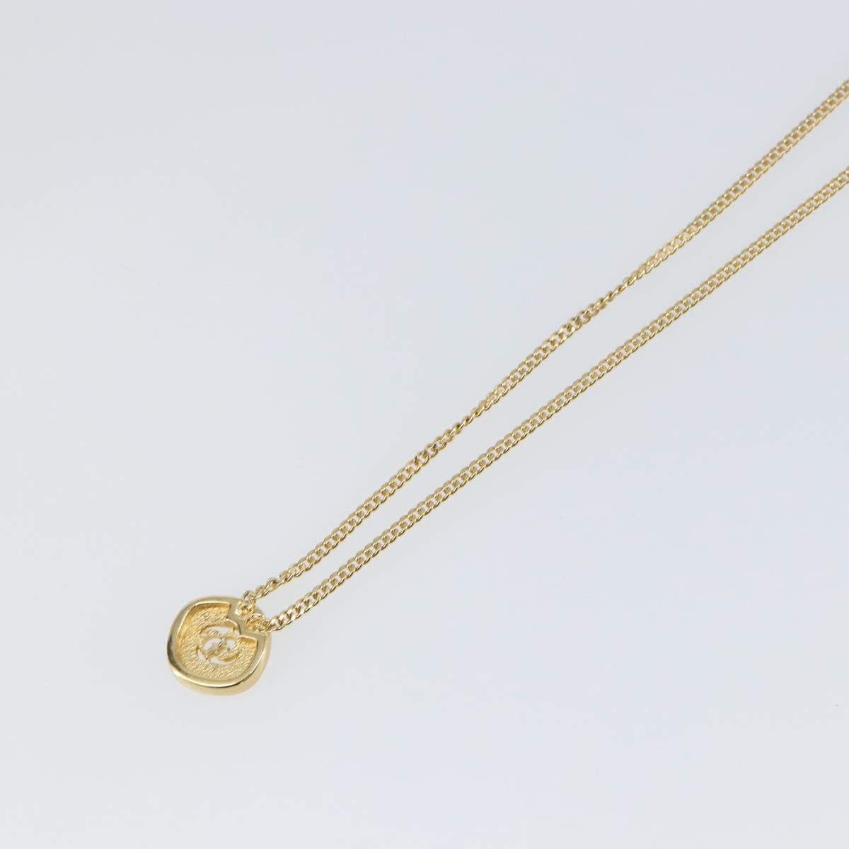Christian Dior Cd Pendant Necklace Metal And Crystals Gold Metal Jewelry (Pre-Owned)