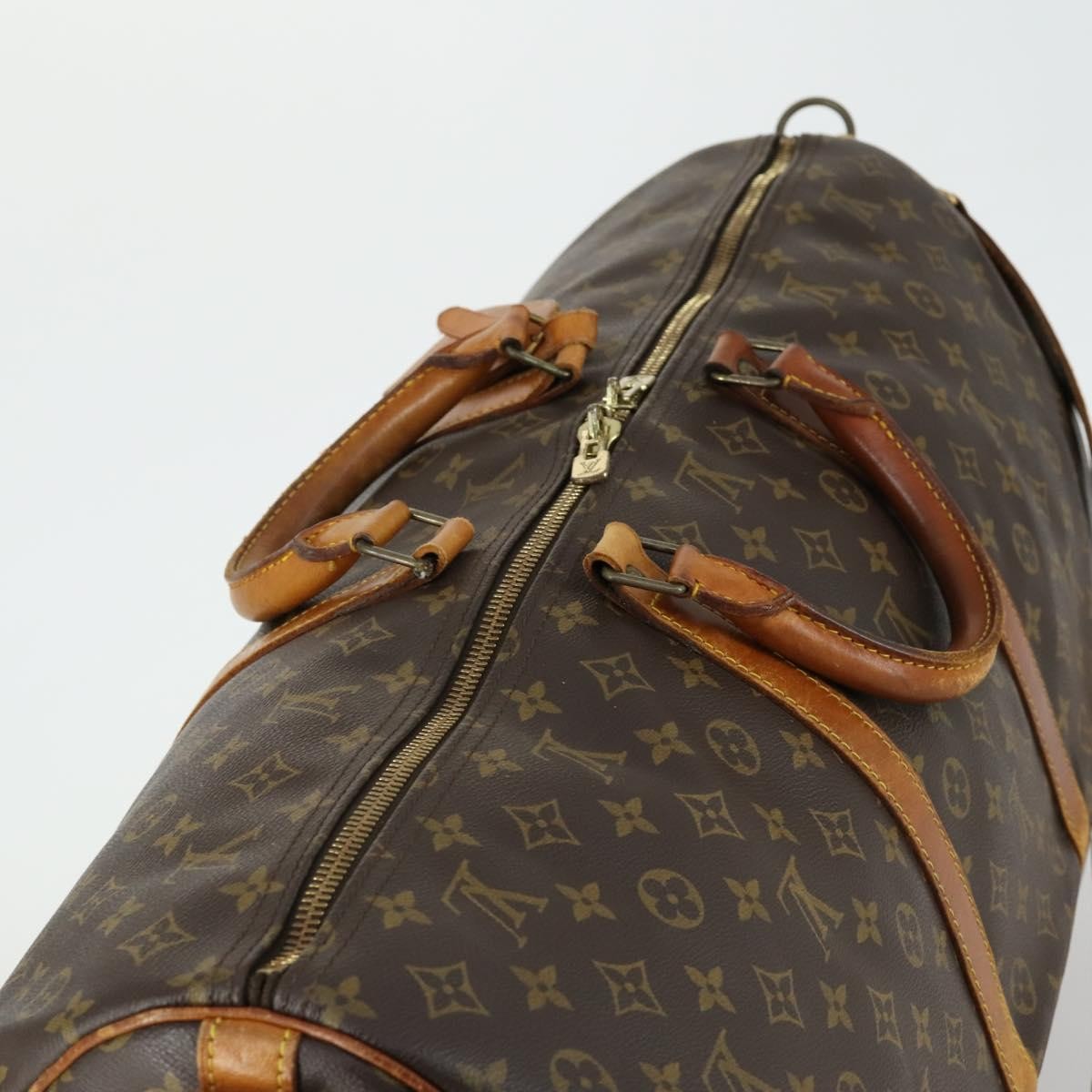 Louis Vuitton Keepall Bandouliere Bag Monogram Canvas Brown Canvas Travel Bag