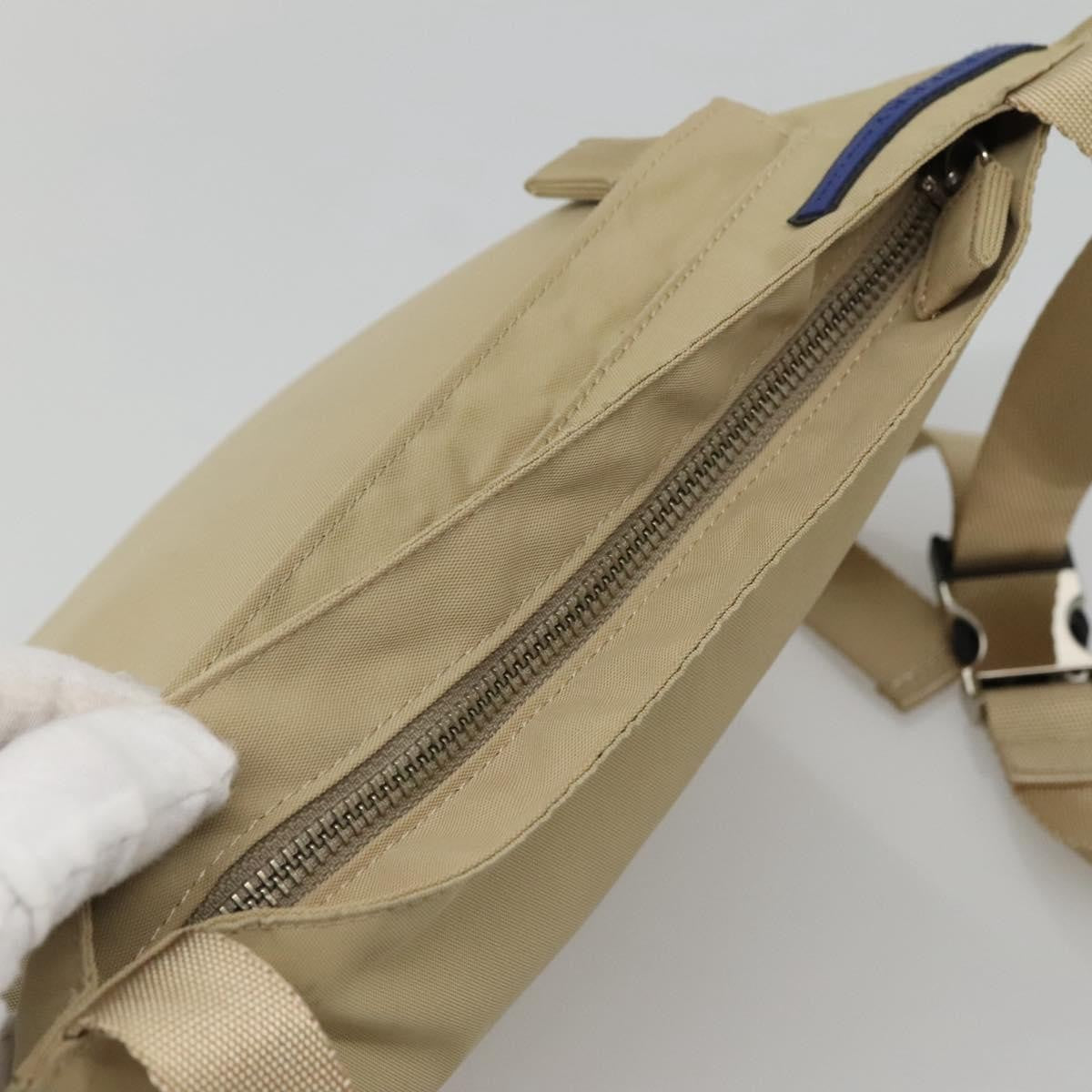 Burberry Blue Label Shoulder Bag Nylon Beige Nylon Shoulder Bag