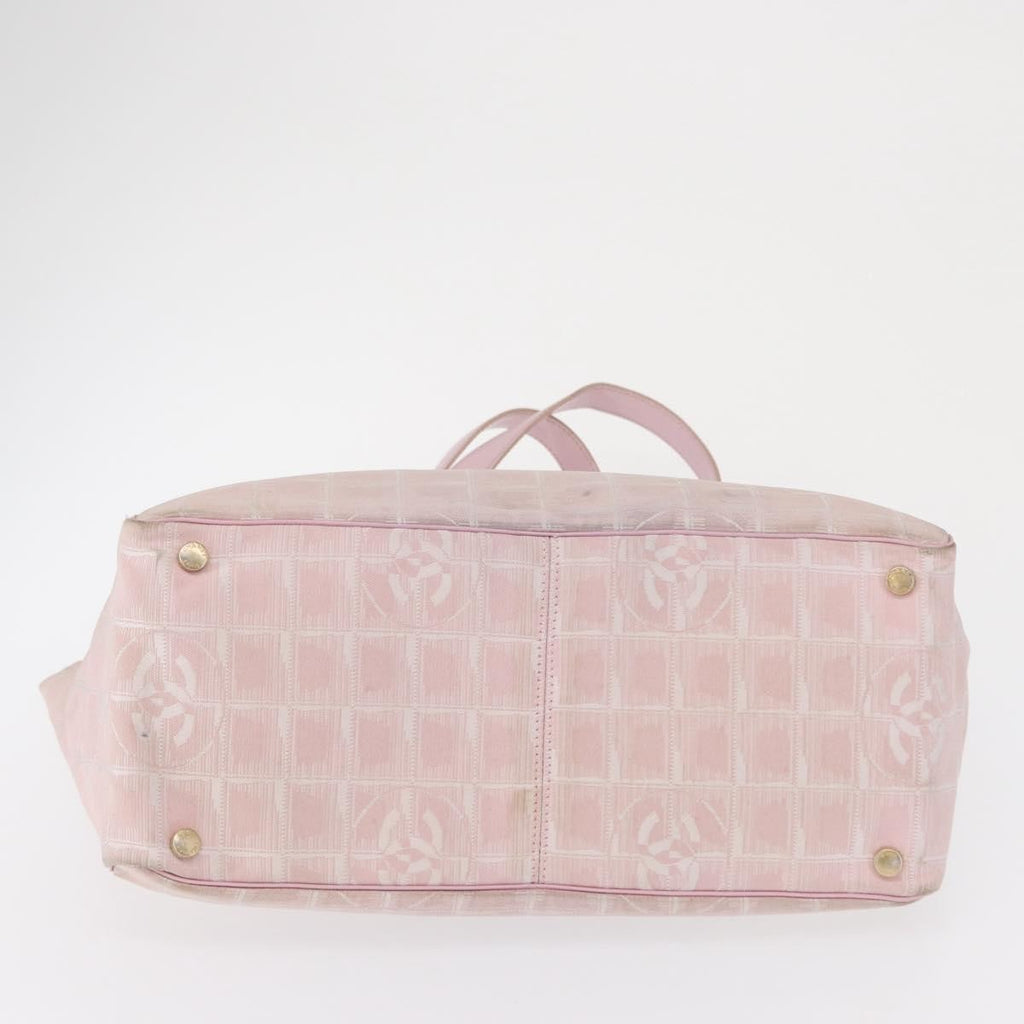Chanel Travel Line Tote Nylon Pink Nylon Tote Bag Bag