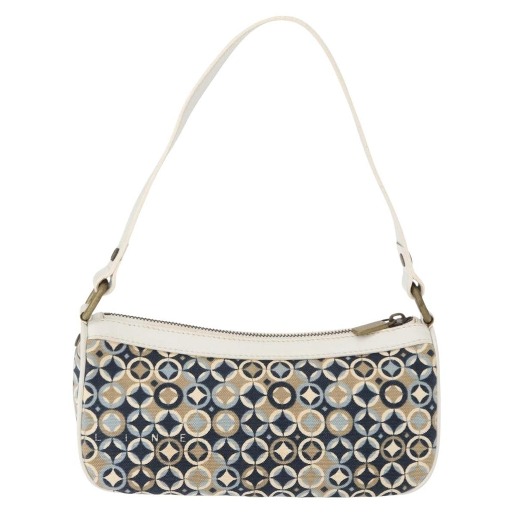 Celine Vintage Pochette Shoulder Bag Canvas Navy Canvas Clutche & Pouche Bag
