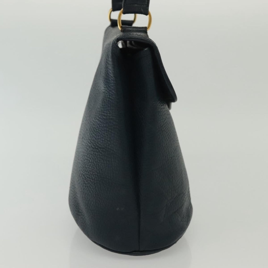 Christian Dior Vintage Handbag Leather Navy Leather Handbag (Pre-Owned)