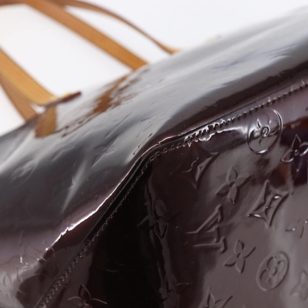 Louis Vuitton Bellevue Handbag Monogram Vernis Purple Patent_Leather Tote Bag