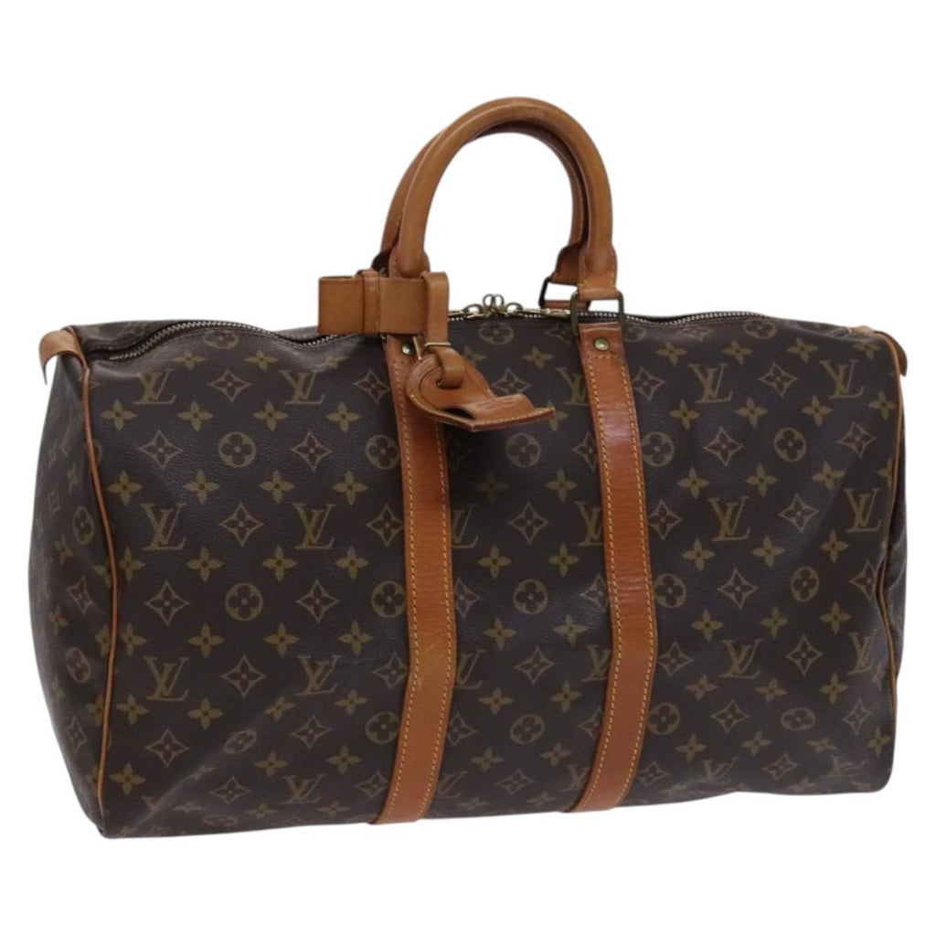 Louis Vuitton Keepall Bag Monogram Canvas Brown Canvas Travel Bag