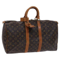 Louis Vuitton Keepall Bag Monogram Canvas Brown Canvas Travel Bag