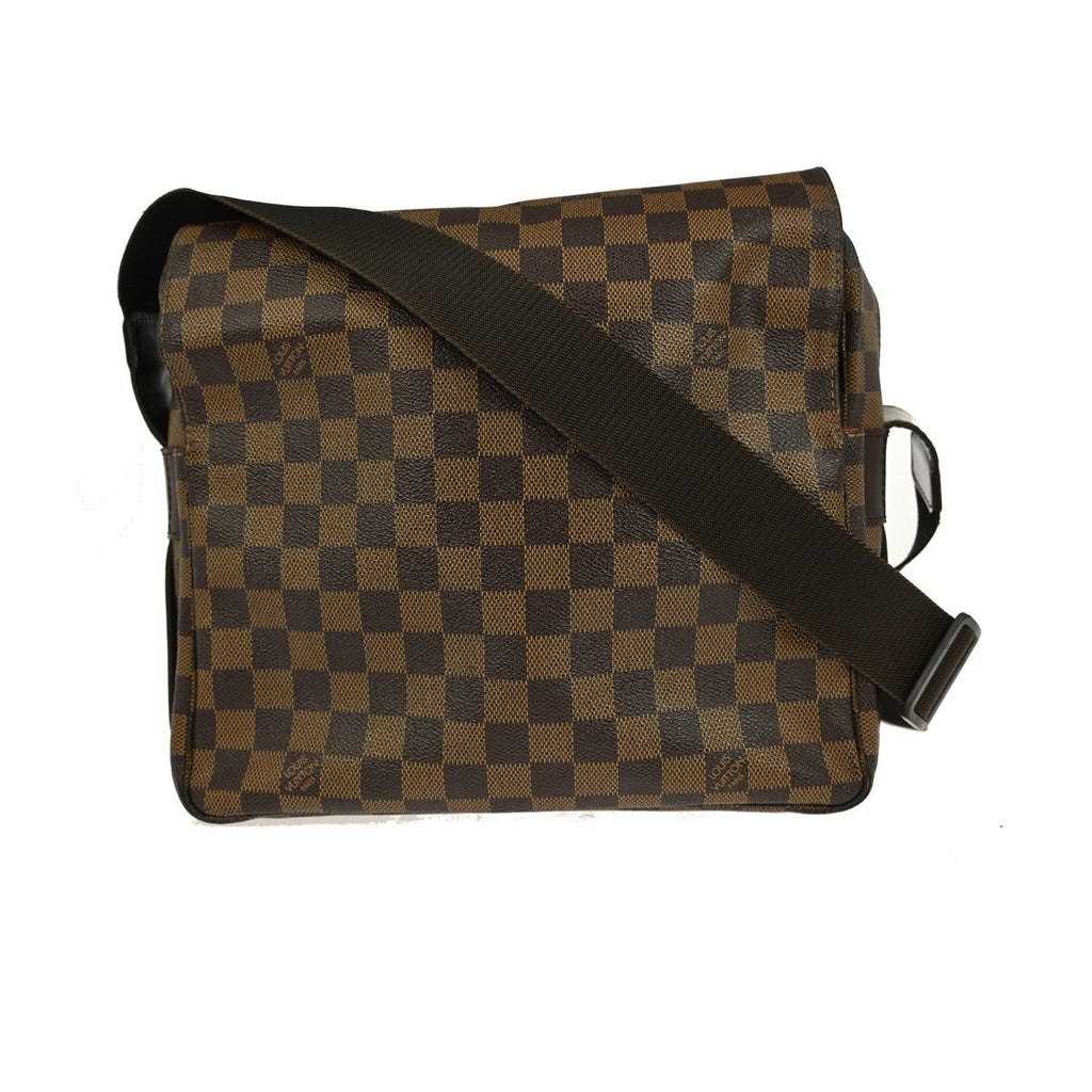 Louis Vuitton Naviglio Handbag Damier Brown Canvas Shoulder Bag